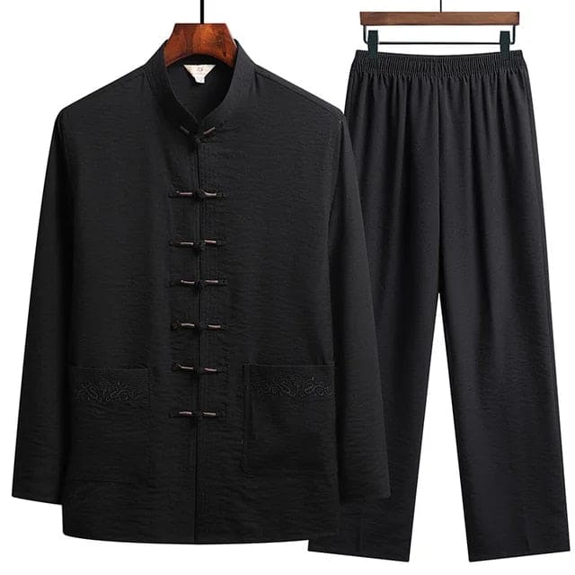 Co-Ord Set - Linnen tweedelige dameslijn met lange mouwen-Boutique Moda