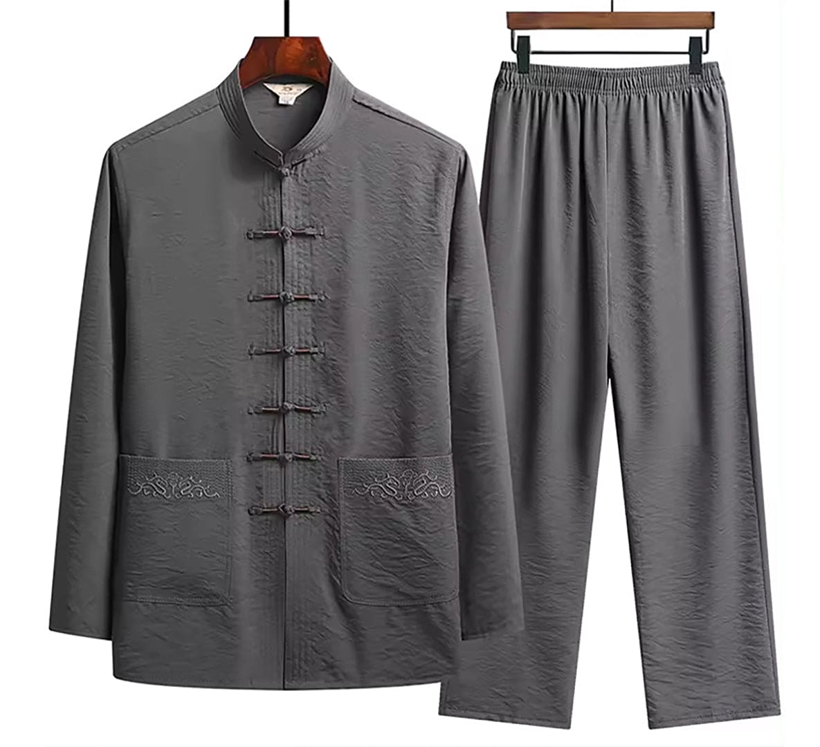 Co-Ord Set - Linnen tweedelige dameslijn met lange mouwen-Boutique Moda