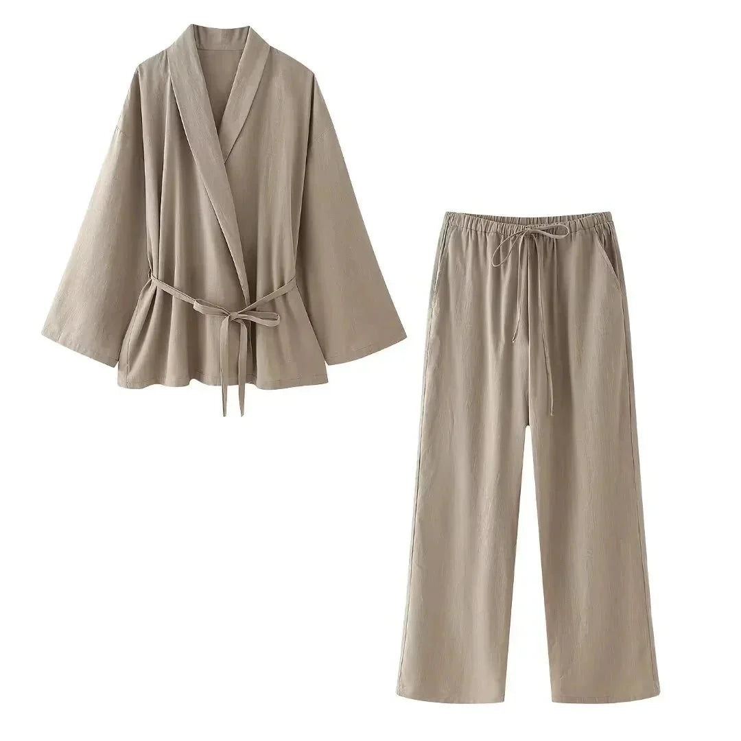 Co-Ord Set - Oversized blazer en wijde broek voor dames-Boutique Moda