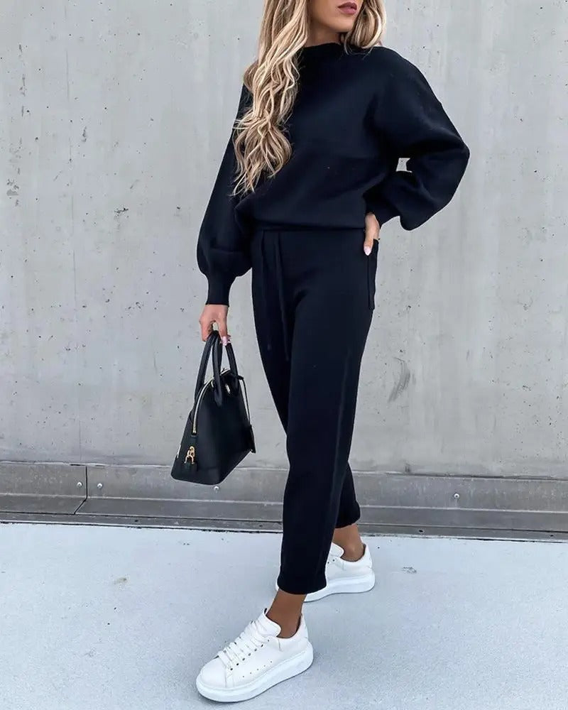 Co-Ord Set - Vrouwensweater en -broek Tweedelige Loungewear Set-Boutique Moda