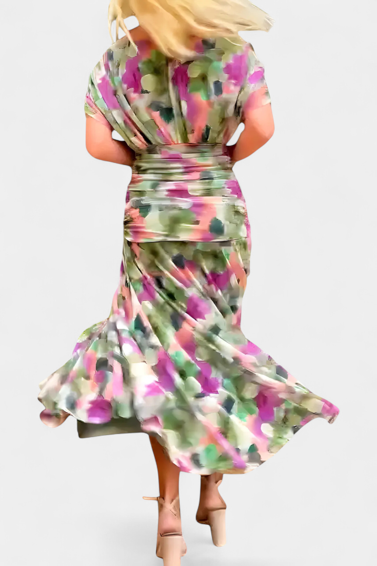 Cocktailjurk - Elegant - Soepel vallend - Off-shoulder jurk - Maxi-jurk-Boutique Moda