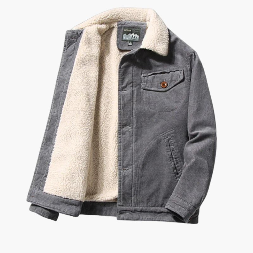Corduroy jas - Casual fleece gevoerde winterjas voor mannen-Boutique Moda