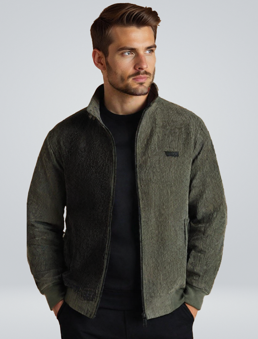 Corduroy jas - Fleece gevoerde winterjas voor mannen-Boutique Moda