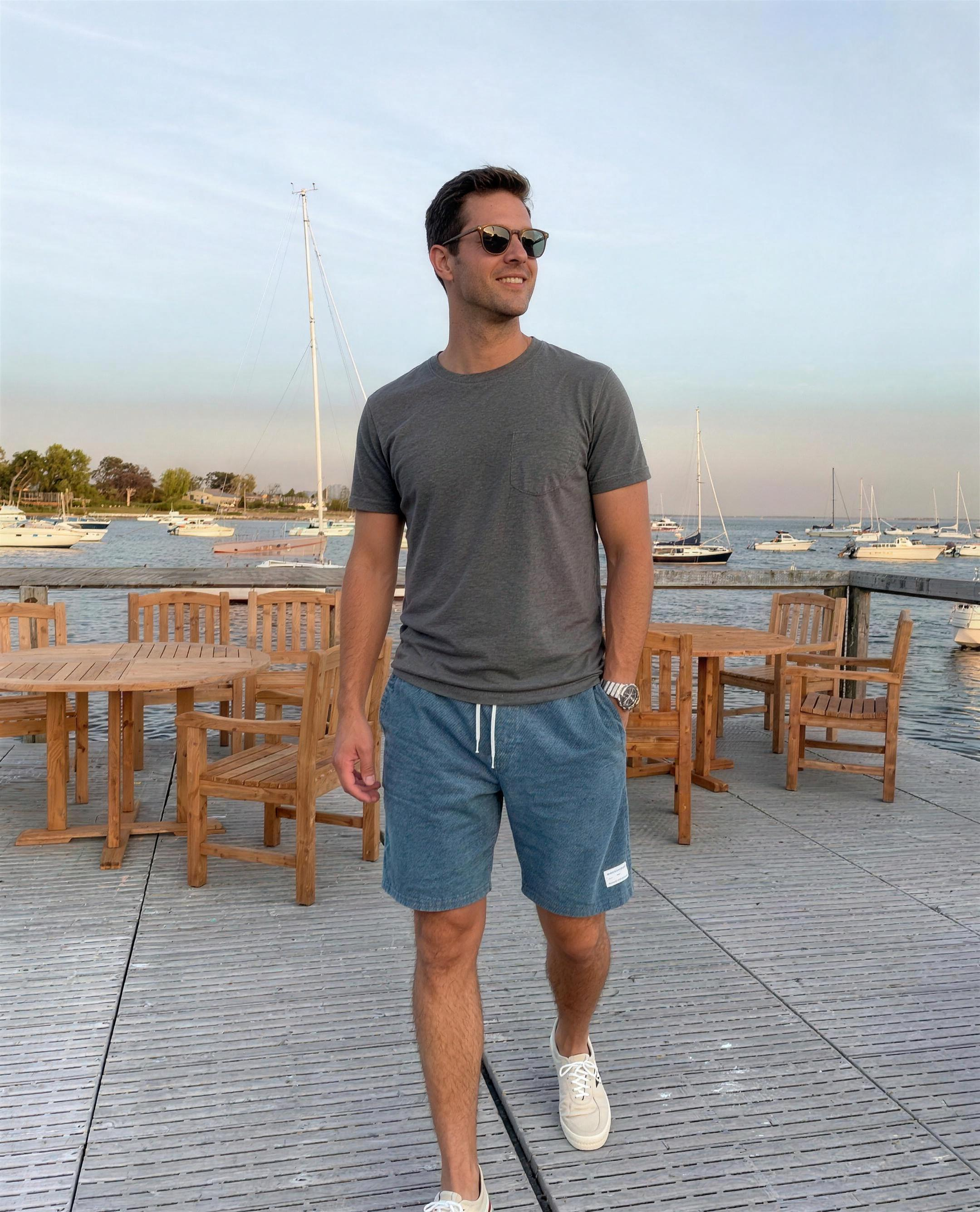 Corduroy shorts - casual zomer shorts met trekkoord voor heren-Boutique Moda