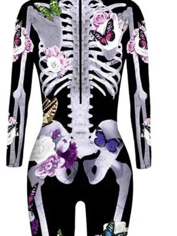 Skeletpak - Damesbloemen skelet Halloween-kostuum-Boutique Moda