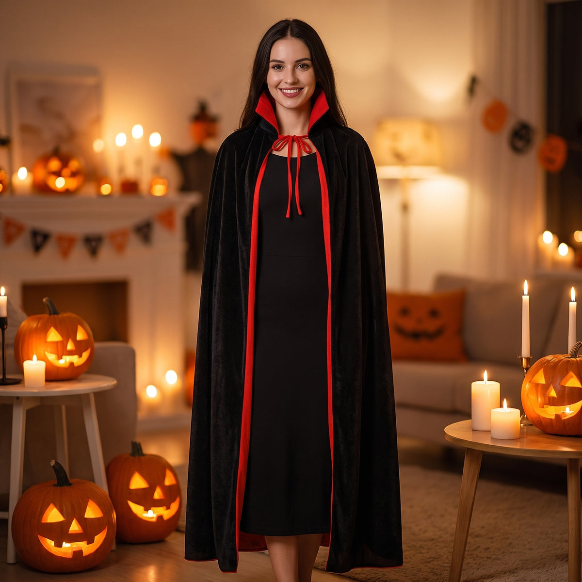 Vampiercape - Lange vampiercape Halloween-kostuum-Boutique Moda