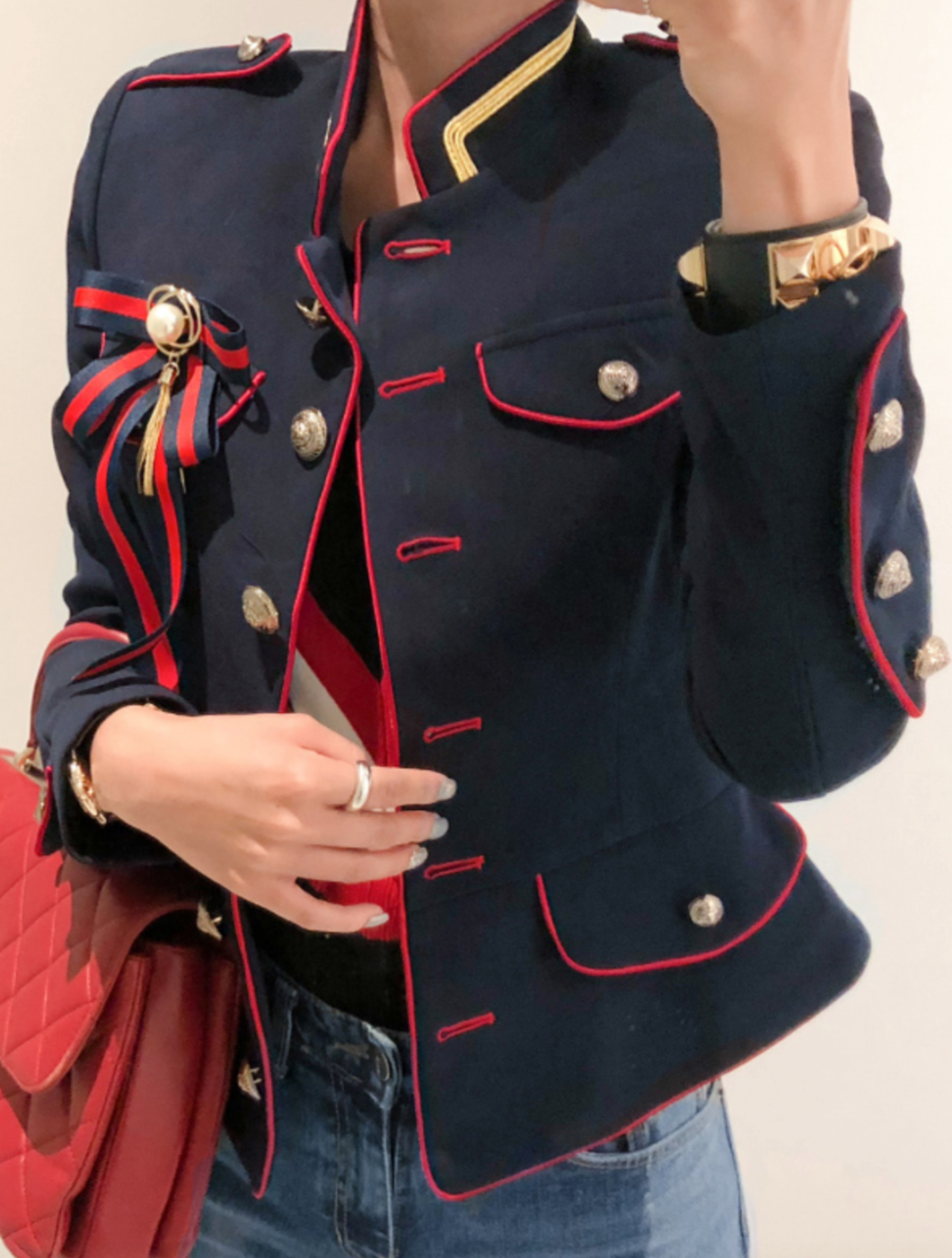 Damesblazer - Enkelrijks - Borstzakken - Slim fit blazer - Blazerjasje-Boutique Moda
