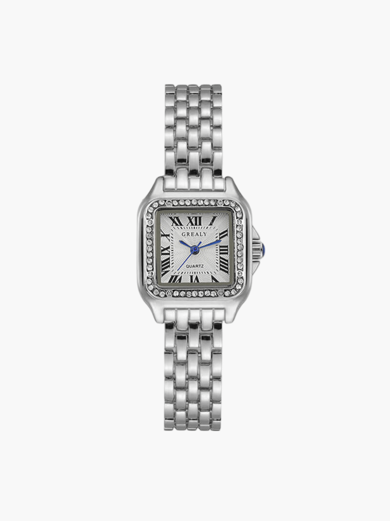 Dameshorloge | Klein | Diamanten | Vierkant horloge | Quartzhorloge-Boutique Moda