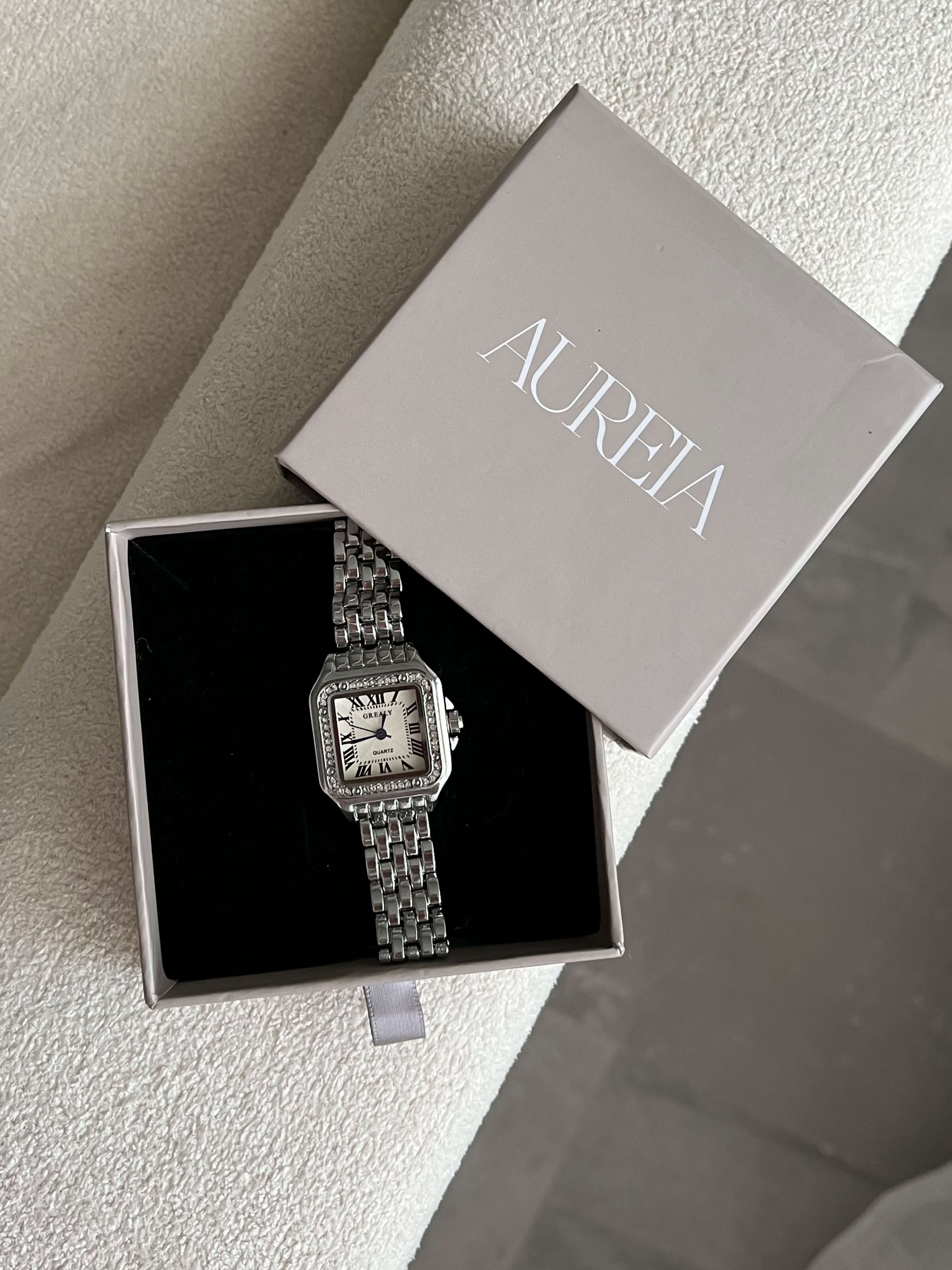 Dameshorloge | Klein | Diamanten | Vierkant horloge | Quartzhorloge-Boutique Moda