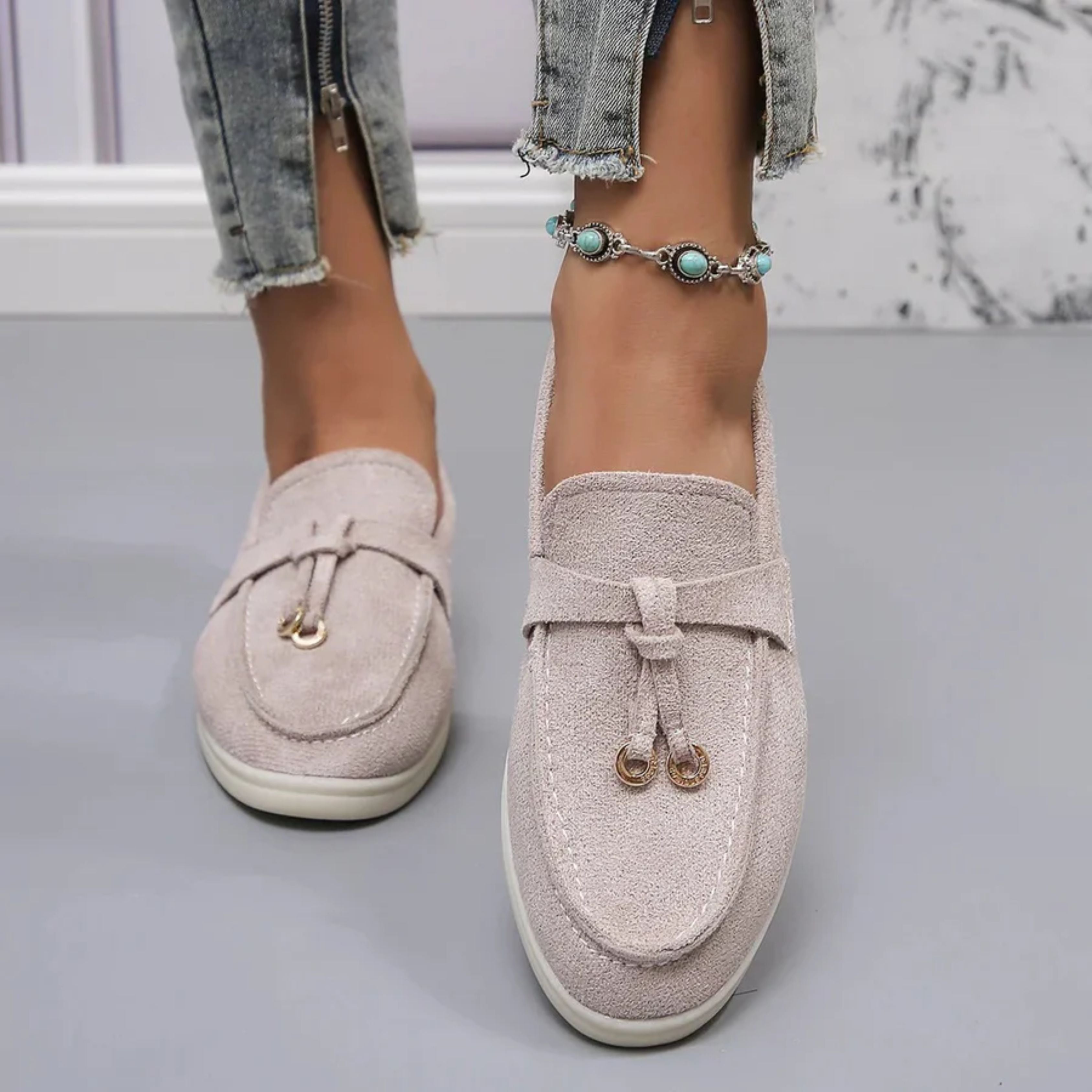 Damesschoenen | Slip-On | Comfortabel | Suède Damesschoenen | Damesschoenen-Boutique Moda