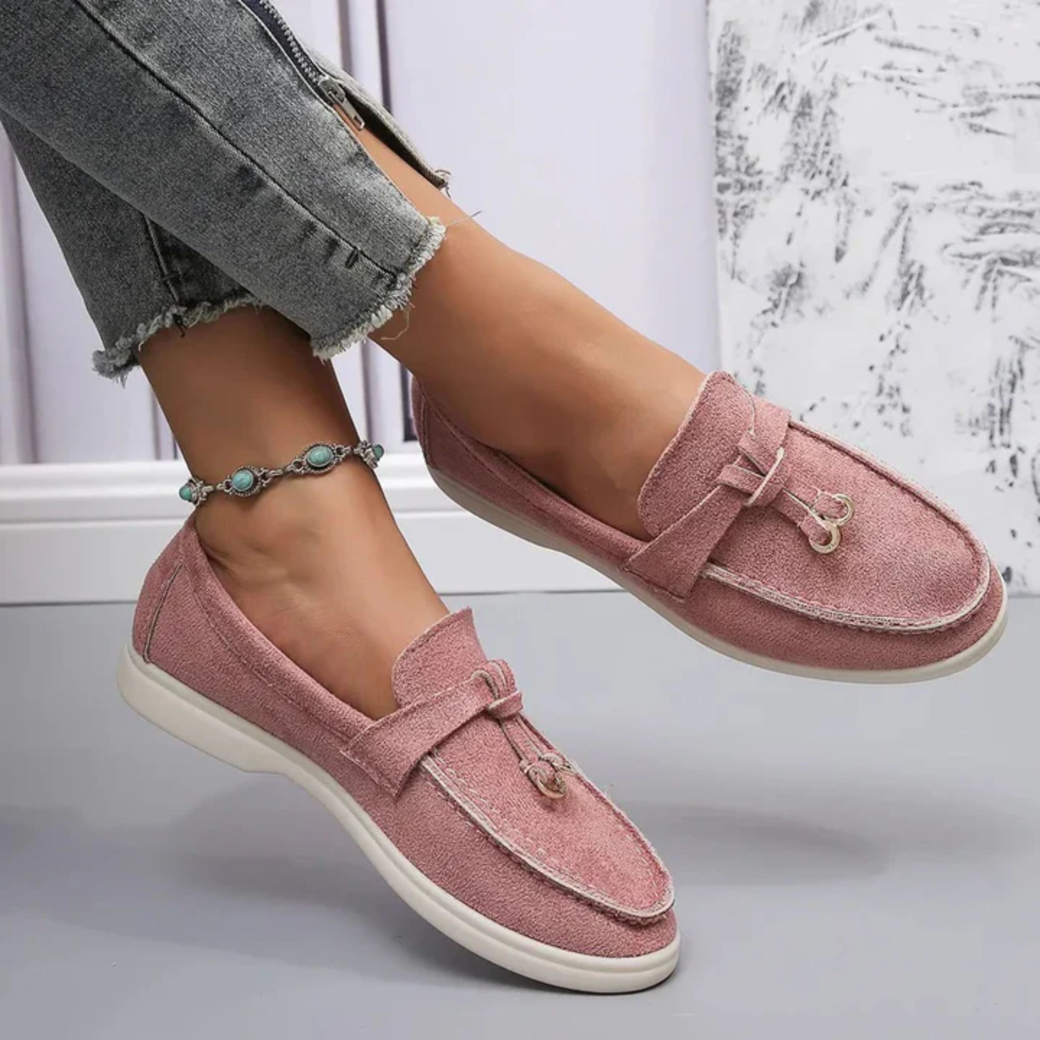Damesschoenen | Slip-On | Comfortabel | Suède Damesschoenen | Damesschoenen-Boutique Moda