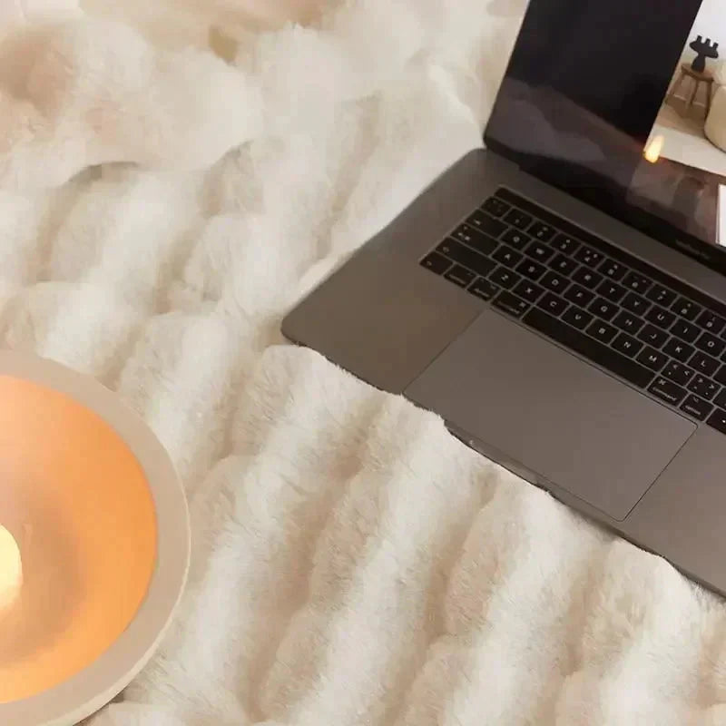 Deken in imitatiebont - donzig - imitatiebont - donzige deken - pluche deken-Boutique Moda