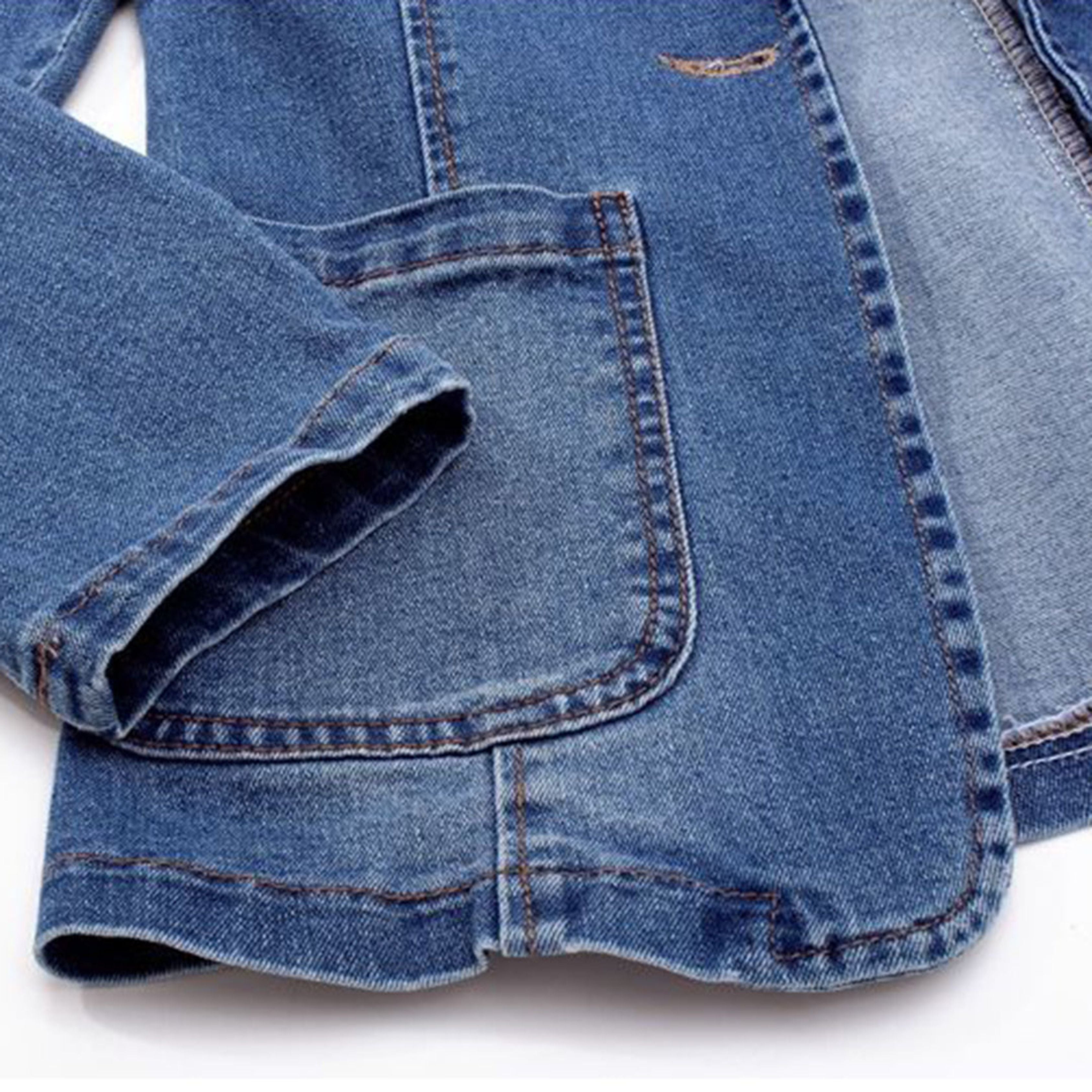 Denim Blazer - Casual Loose Fit Single Breasted Denim Blazerjack voor dames-Boutique Moda