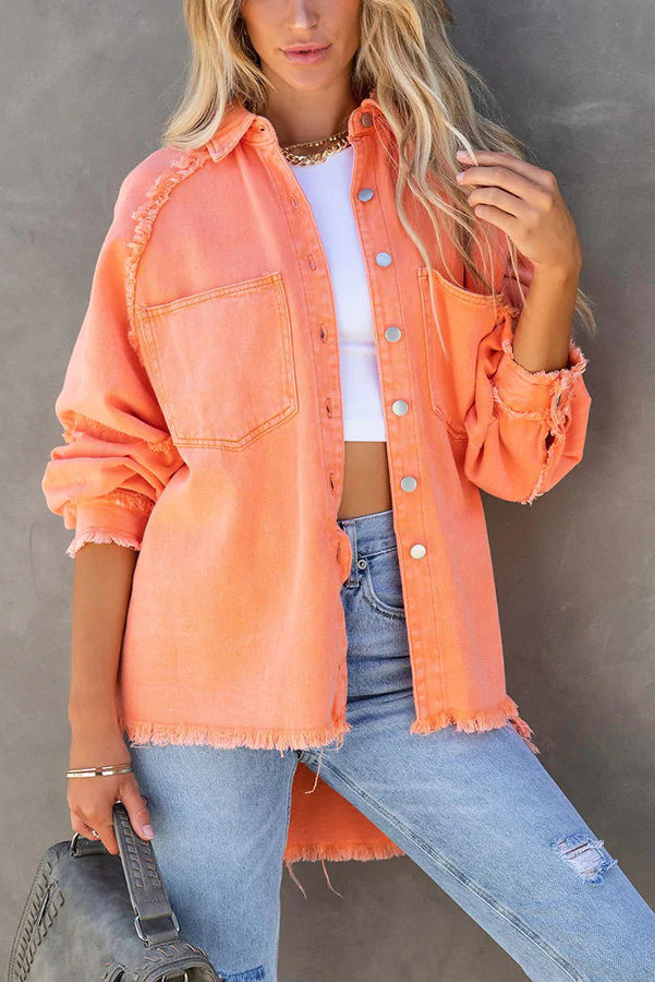 Denim jack - Damesjas met losse pasvorm-Boutique Moda