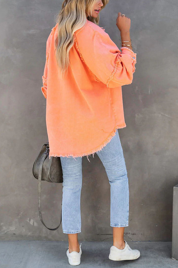 Denim jack - Damesjas met losse pasvorm-Boutique Moda