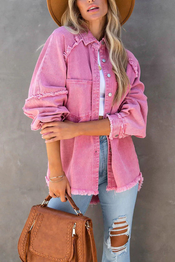 Denim jack - Damesjas met losse pasvorm-Boutique Moda