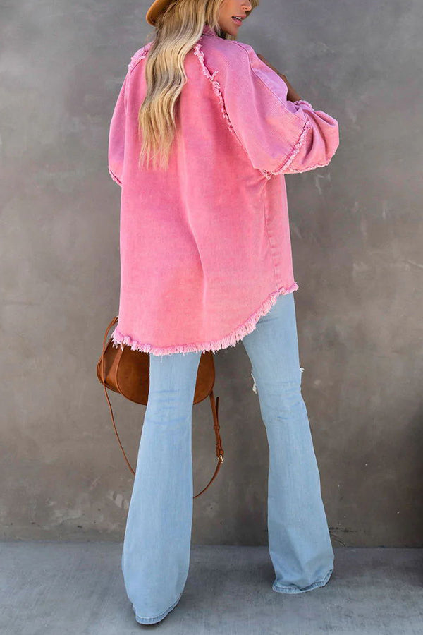 Denim jack - Damesjas met losse pasvorm-Boutique Moda