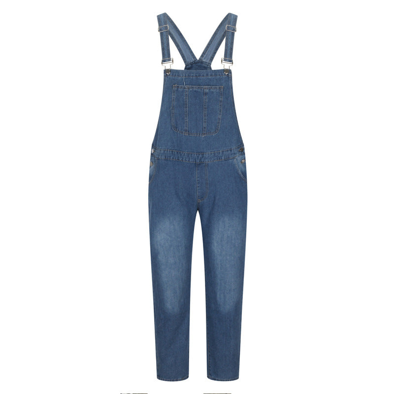 Denim-overalls – Casual overalls voor heren met relaxte pasvorm-Boutique Moda