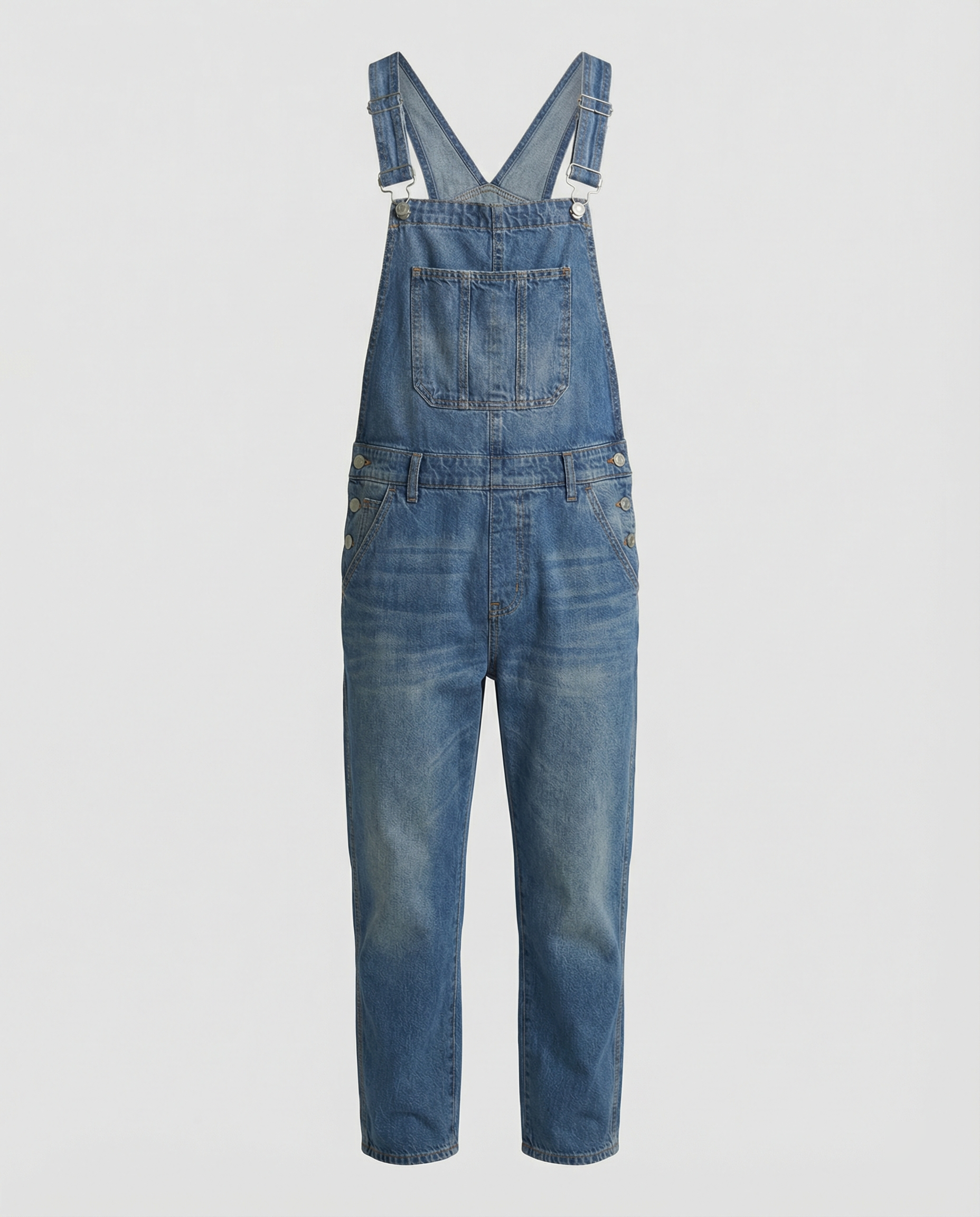 Denim-overalls – Casual overalls voor heren met relaxte pasvorm-Boutique Moda