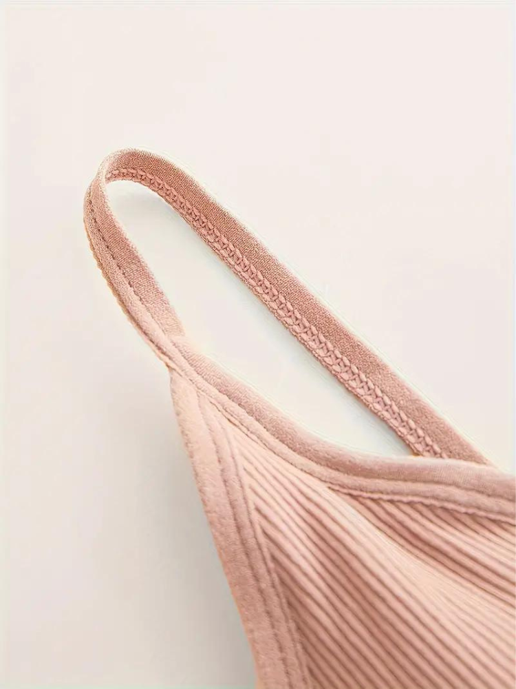 Diantha Beha Set | 3-Delige Geribbelde Draadloze Bralette Set-Boutique Moda