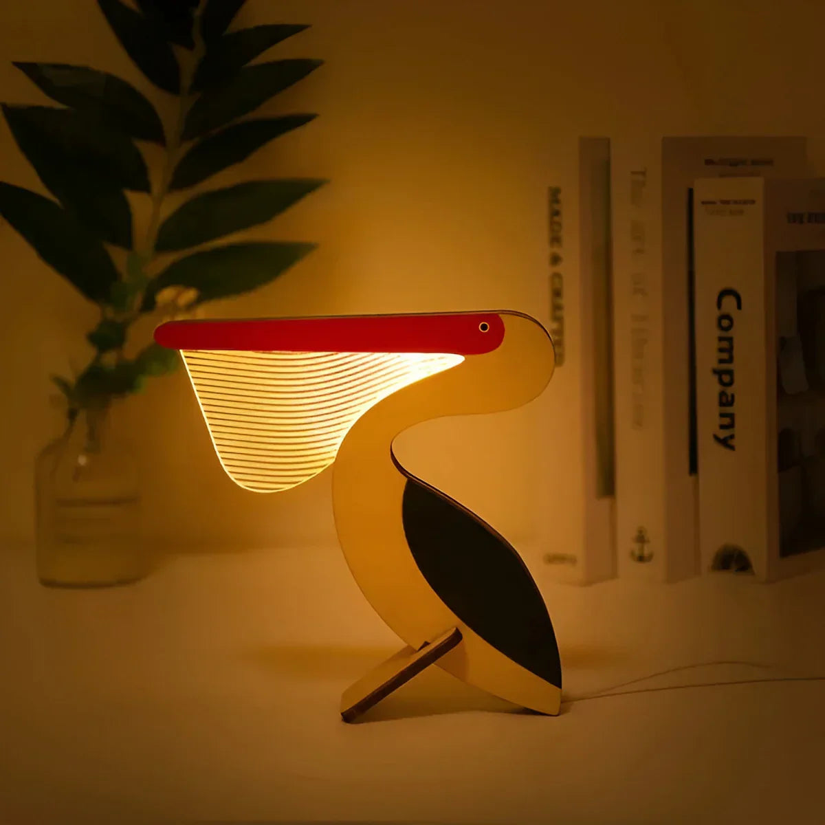 Dierenlamp - Houten - Vogel - Nachtkastlampje - Tafellamp-Boutique Moda