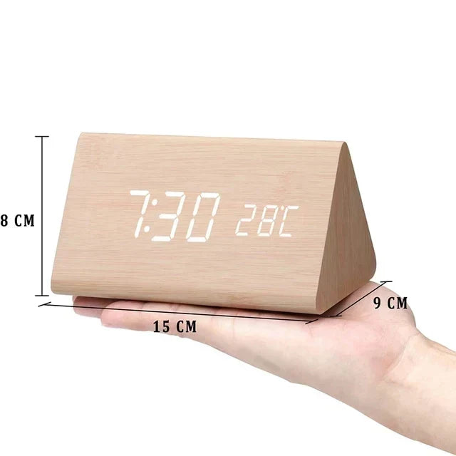 Digitale LED-wekker | spraakbediening | temperatuurweergave | 3 alarmen-Boutique Moda