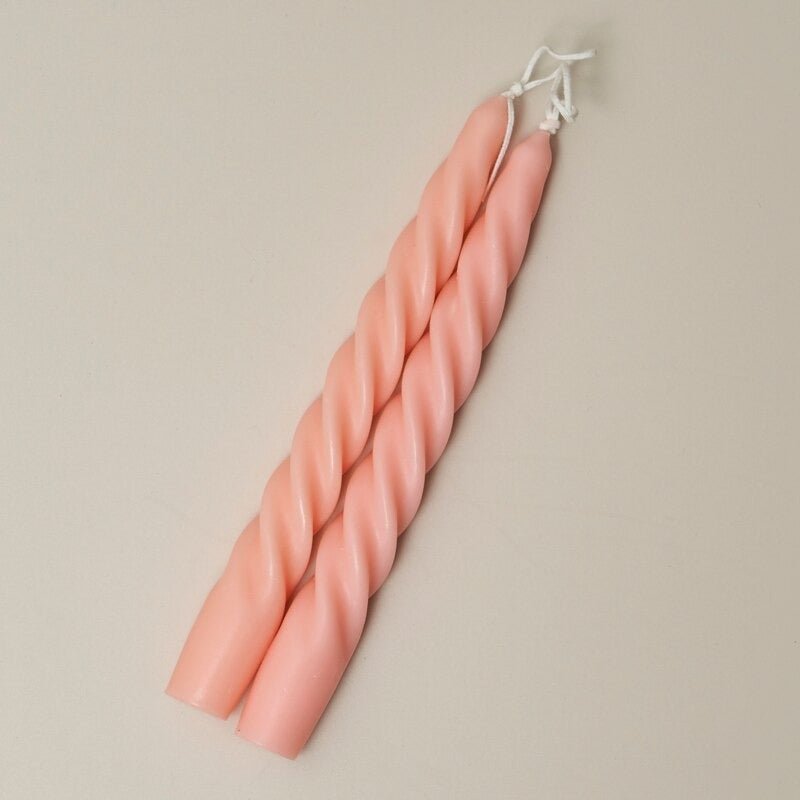 Dinerkaarsen | Gedraaid Sojawas | Set van 2 | 18 cm-Boutique Moda