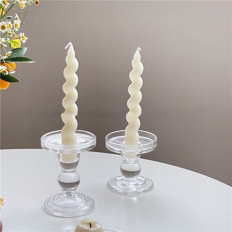 Dinerkaarsen | Gedraaid Sojawas | Set van 2 | 18 cm-Boutique Moda