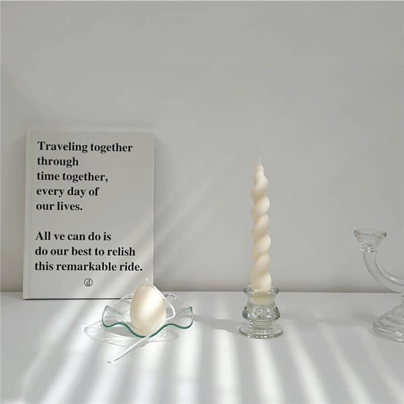 Dinerkaarsen | Gedraaid Sojawas | Set van 2 | 18 cm-Boutique Moda