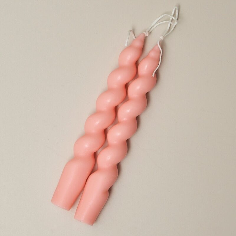 Dinerkaarsen | Gedraaid Sojawas | Set van 2 | 18 cm-Boutique Moda