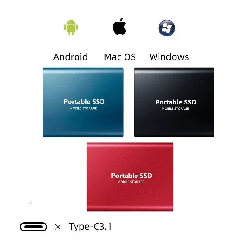 Draagbare SSD | USB C | 128 TB | Externe SSD | Solid State Drive-Boutique Moda