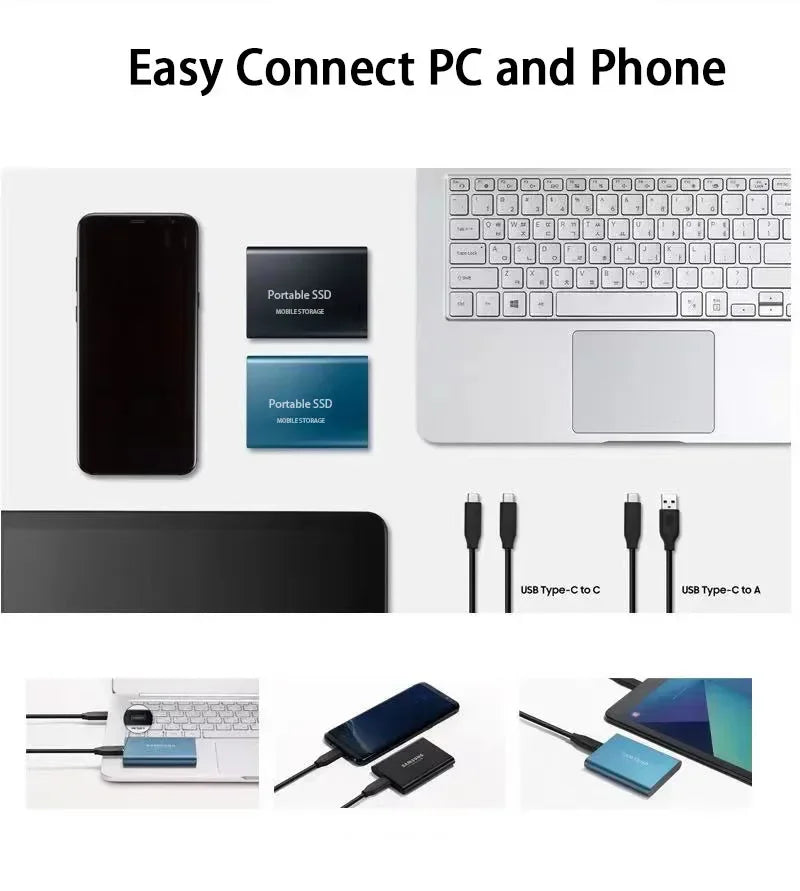 Draagbare SSD | USB C | 128 TB | Externe SSD | Solid State Drive-Boutique Moda