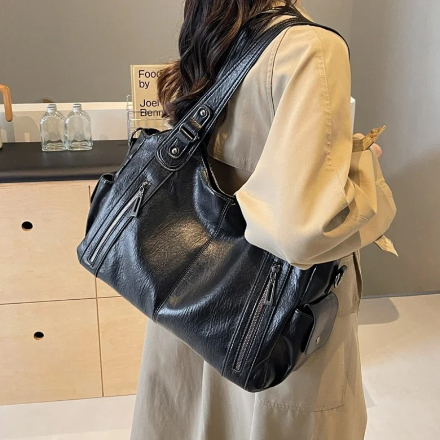 Draagtas - Veganistisch leer - Voor elke dag - Kunstleren tas - Schoudertas-Boutique Moda