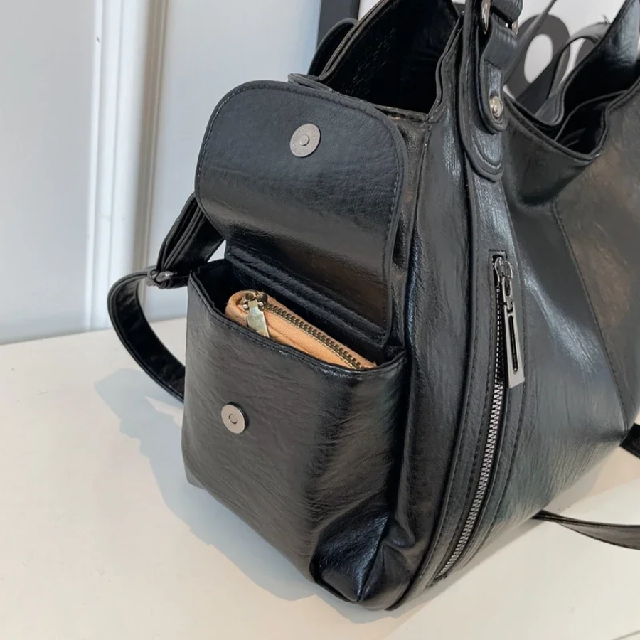 Draagtas - Veganistisch leer - Voor elke dag - Kunstleren tas - Schoudertas-Boutique Moda