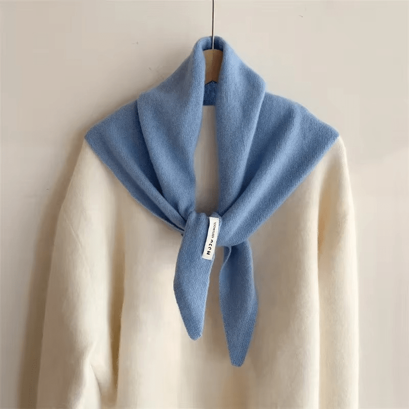 Driehoekige gebreide sjaal | Klein | Warm | Driehoekige halssjaal | Damessjaal-Boutique Moda