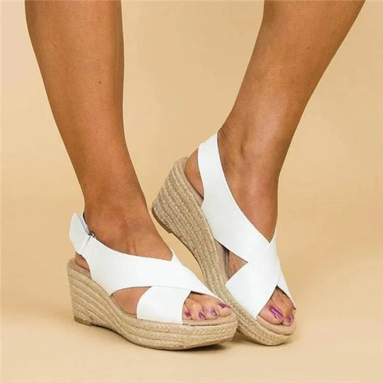 Espadrille Sandalen - Orthopedisch - Platform - Espadrille Sleehakken - Damessandalen-Boutique Moda