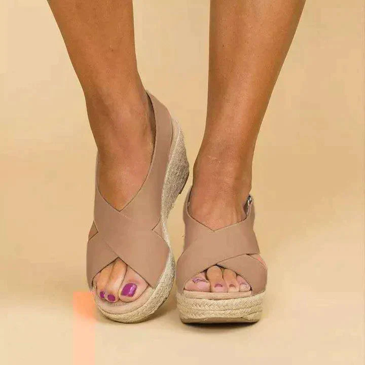 Espadrilles met sleehak - Orthopedisch - Verstelbare band - Platformsandalen - Damessandalen-Boutique Moda