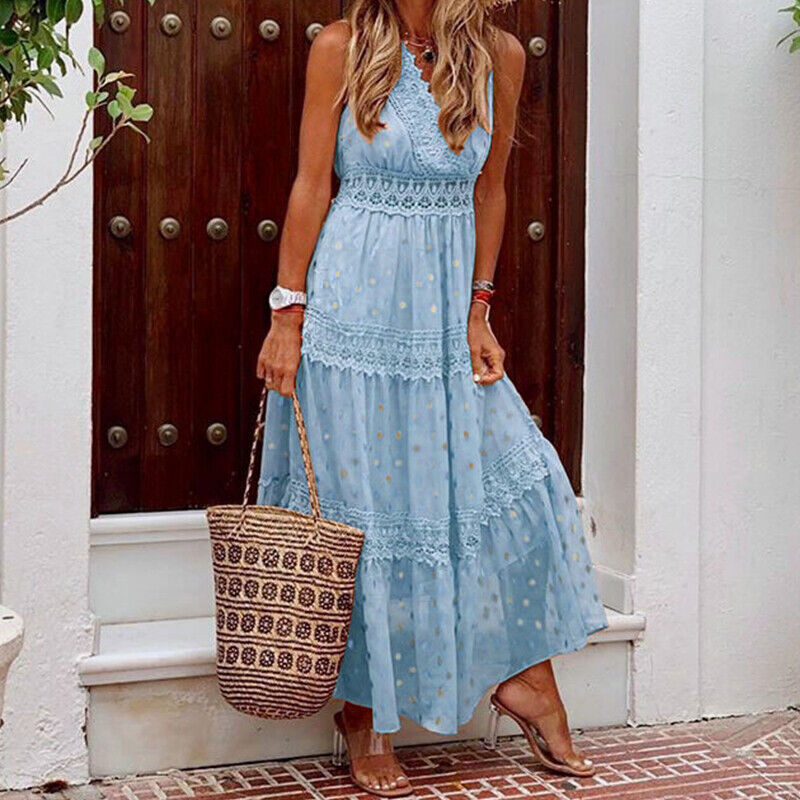 Esther Maxi Dress | Mooie boho kanten zomerjurk voor elke gelegenheid-Boutique Moda