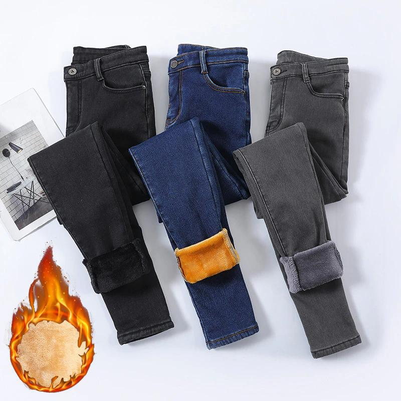 Felicity Thermojeans | Stretchy fleece gevoerde skinny jeans voor dames-Boutique Moda