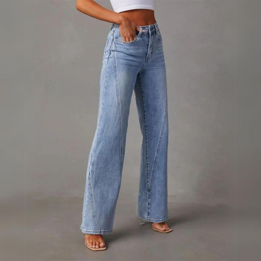 Flared Jeans | Lichtblauw | Wide-Leg | Hoge Taille-Boutique Moda