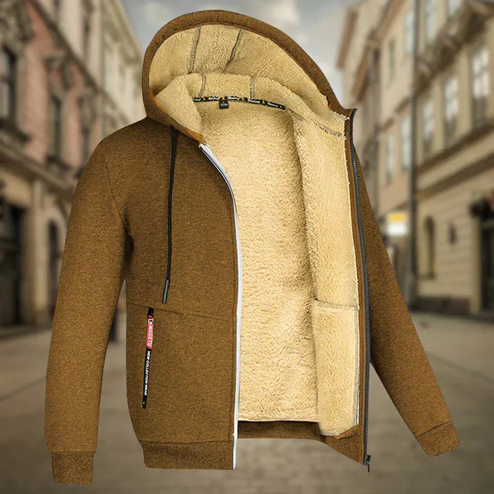 Fleece Hoodie Jas - Winter - Warm - Zip-Up Hoodie - Heren Hoodie-Boutique Moda