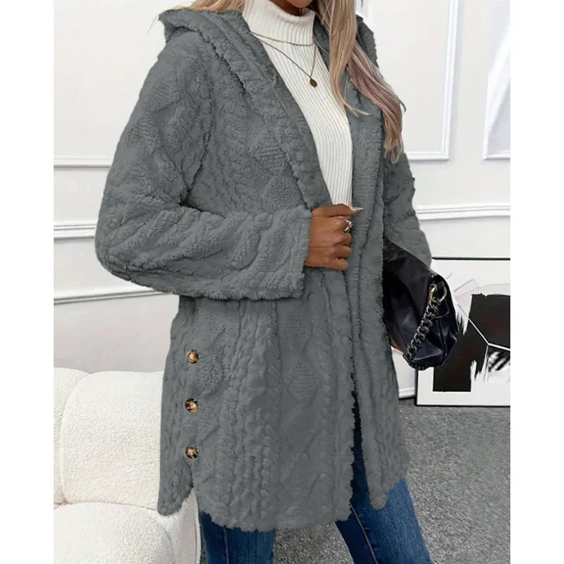 Fleece Vest - Halflang - Capuchon - Fleecejas - Dameskleding-Boutique Moda