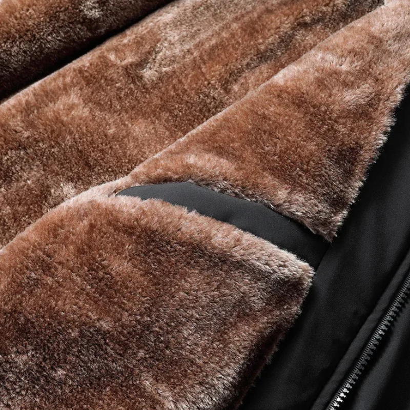 Fleece gevoerde jas - winddichte ritsjack voor heren in herfst en winter-Boutique Moda