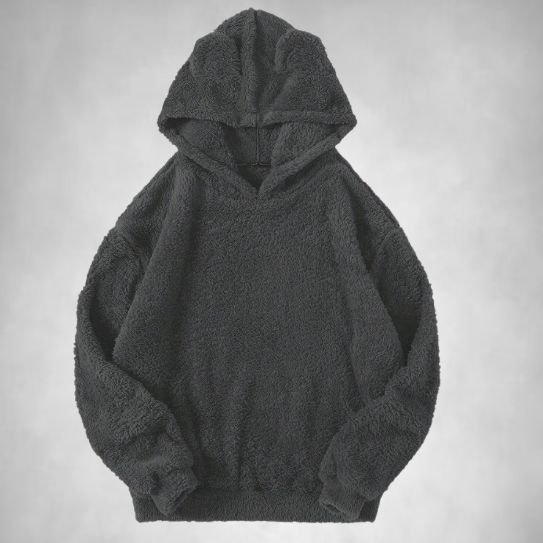 Fleece hoodie - Warme, comfortabele teddy pullover hoodie voor heren-Boutique Moda