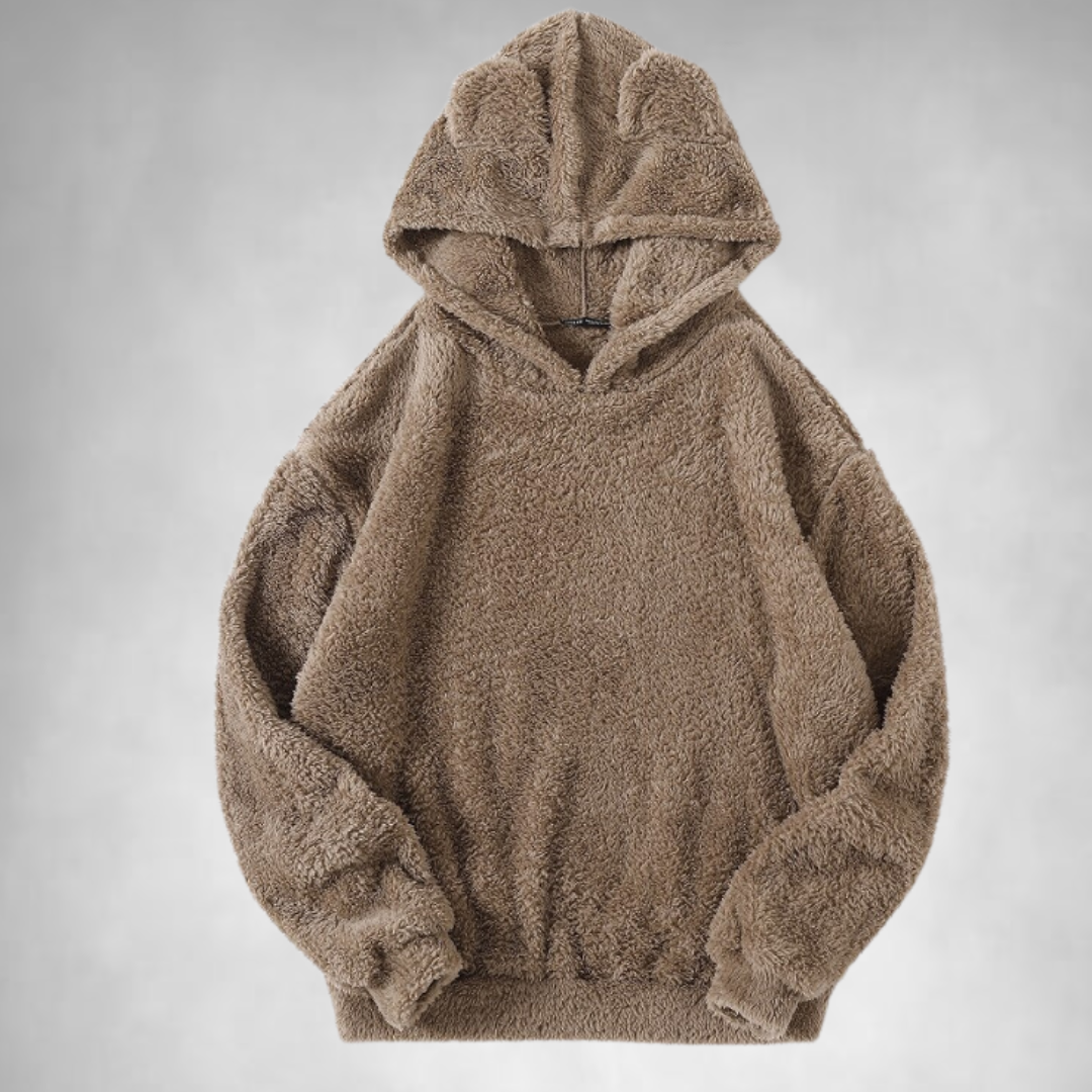 Fleece hoodie - Warme, comfortabele teddy pullover hoodie voor heren-Boutique Moda