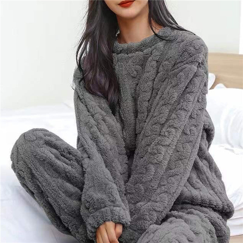 Fleece pyjama | Lange Mouwen | Warm | Donzige Pyjama | Dames Loungewear-Boutique Moda