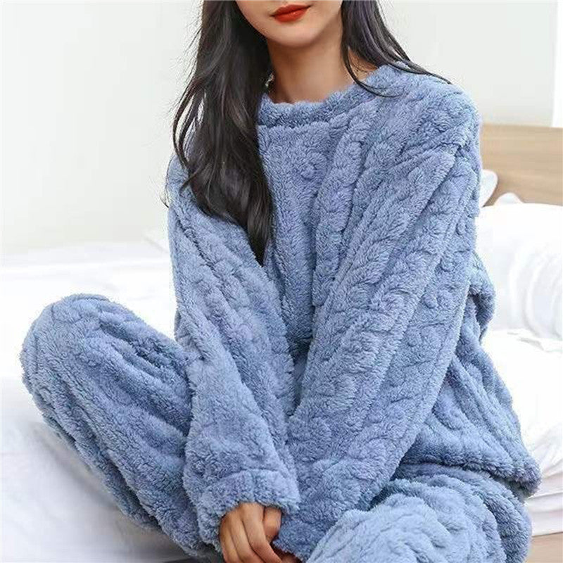 Fleece pyjama | Lange Mouwen | Warm | Donzige Pyjama | Dames Loungewear-Boutique Moda