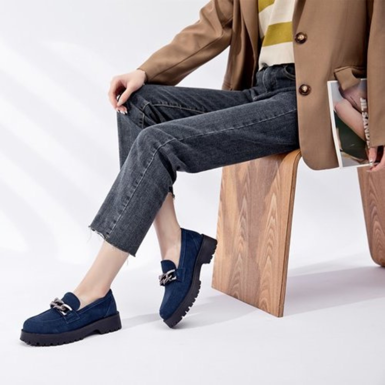 Gabour Loafers | Suède instappers voor dames-Boutique Moda