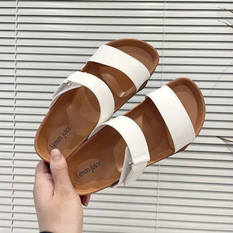 Gabour Velcré Pantoffels | 2 Riem Slip On Sandalen-Boutique Moda