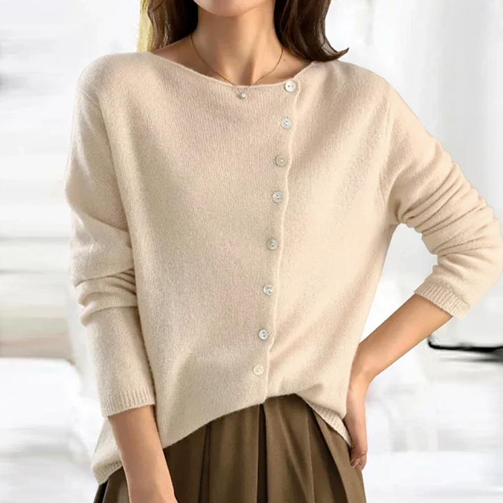 Gebreid Vest | Button-Up | Lange Mouwen | Vest Trui | Gebreide Vrouwenmode-Boutique Moda